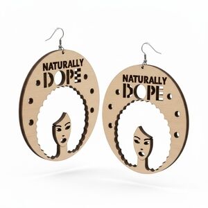 "Naturally Dope" Hoopz ▪︎ Wood Carved Earringz
